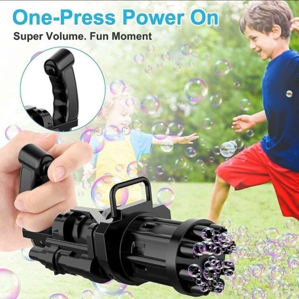 Boys plastic electric drive set bubble gun