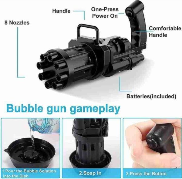 Boys plastic electric drive set bubble gun