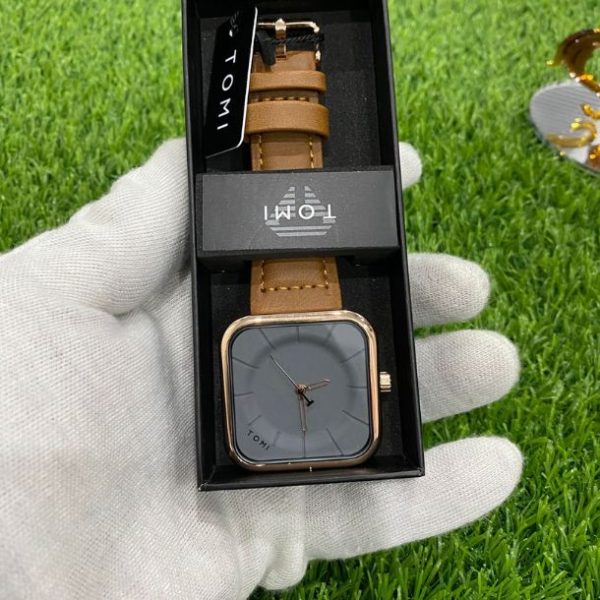 TOMI T-084 Men’s Watch Quartz Date Leather Strap